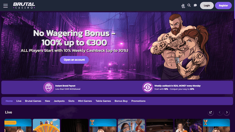 Casino en ligne impitoyable - Récompenses pour les joueurs actifs | Avis | Mai 2026